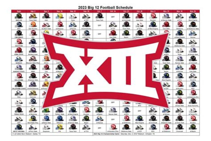 2027 Big 12 Football Schedule