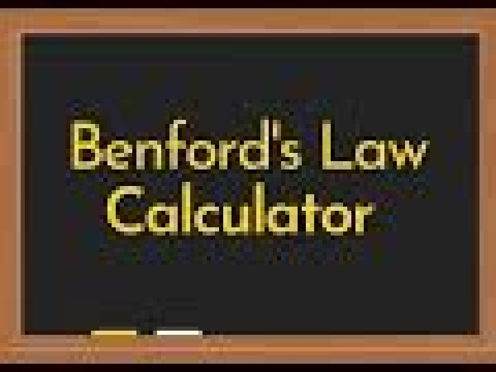 Benfords Law Calculator Video