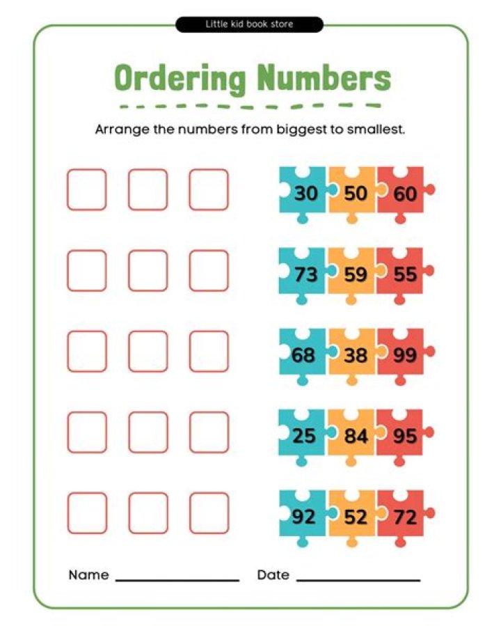 Ordering Numbers Calculator Quiz
