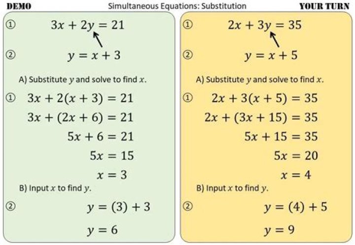 Use Substitution to solve 2x + 4y = 1 and 3x